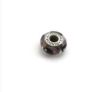 Pandora Purple Murano Glass Polka Dot Charm